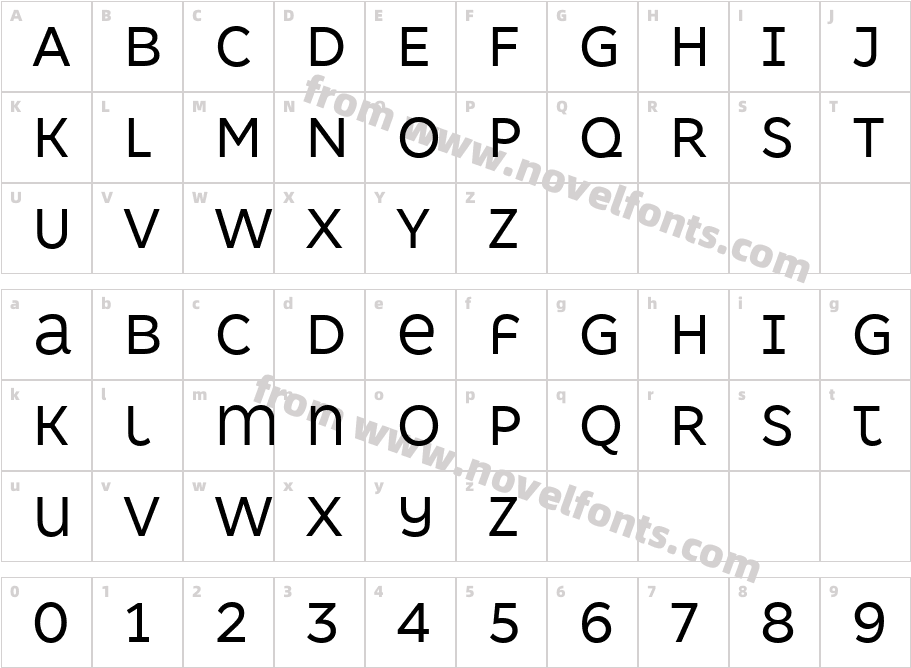 Kometa Unicase RegCharacter Map