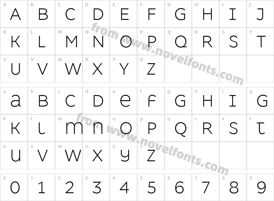 Kometa Unicase ThCharacter Map