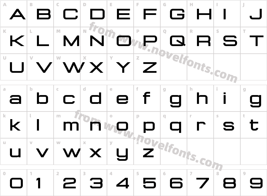 Konexy Personal Use RegularCharacter Map