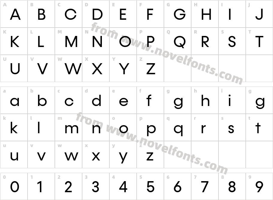 Konnect RegularCharacter Map