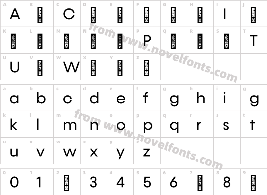 Konnect RegularCharacter Map