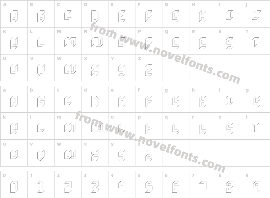 Kosetsu OutlineCharacter Map