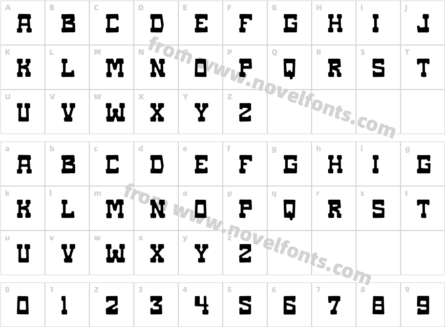 Krimston RoundedCharacter Map