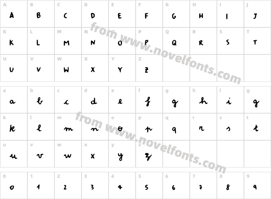 MasiFontCharacter Map