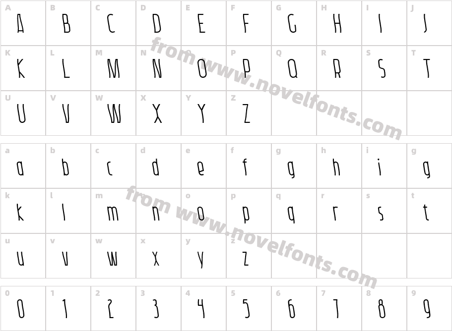 LD Dewave Type1Character Map