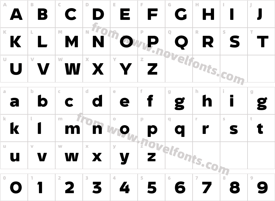 LFT Zeno Extrabold RegularCharacter Map