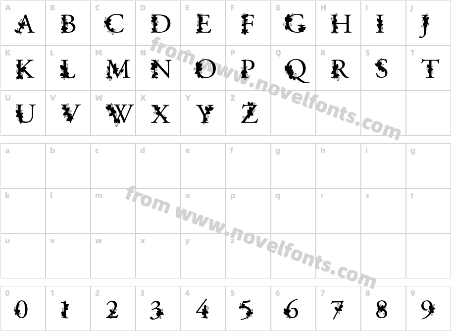 LITTLE_FLOWER BoldCharacter Map