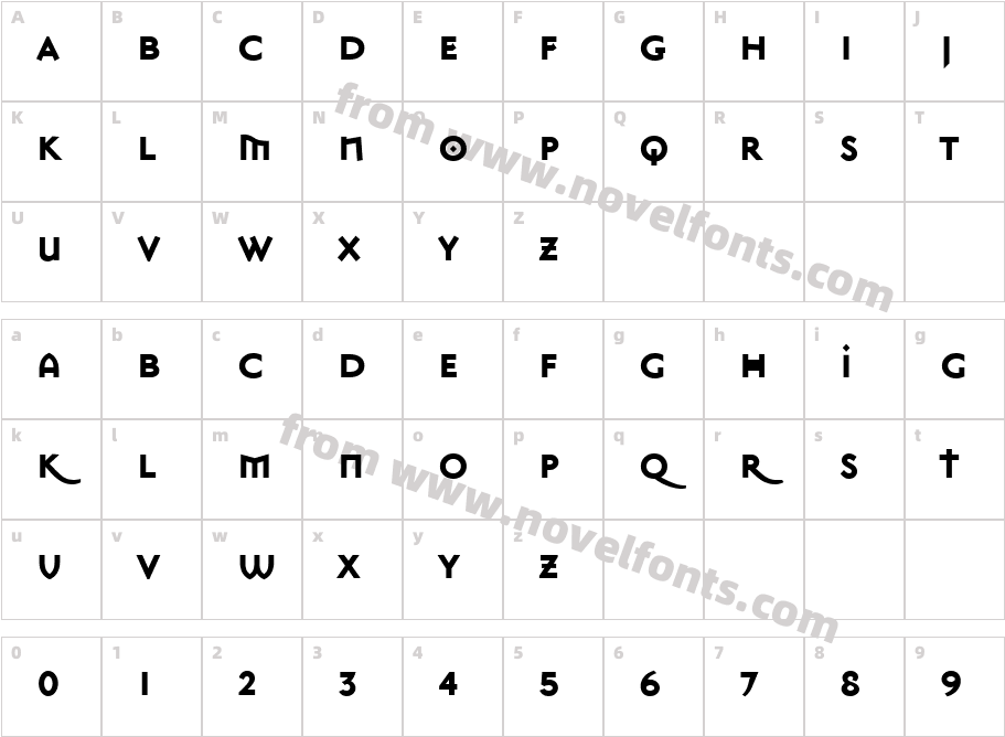 MasonSansSuperBold BoldCharacter Map