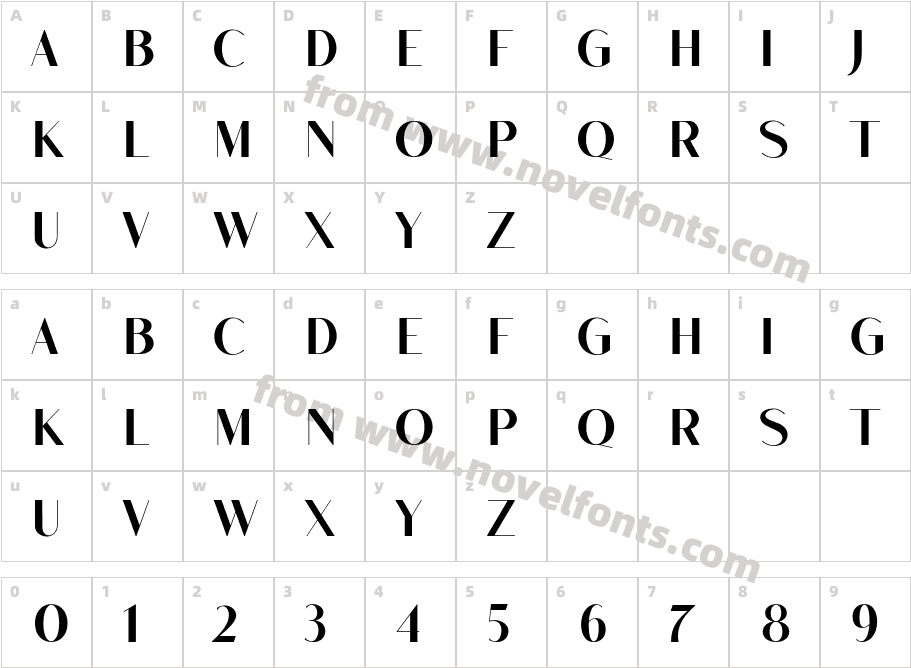 La Foonte Sans regulerCharacter Map
