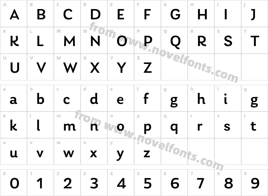 Laca MediumCharacter Map