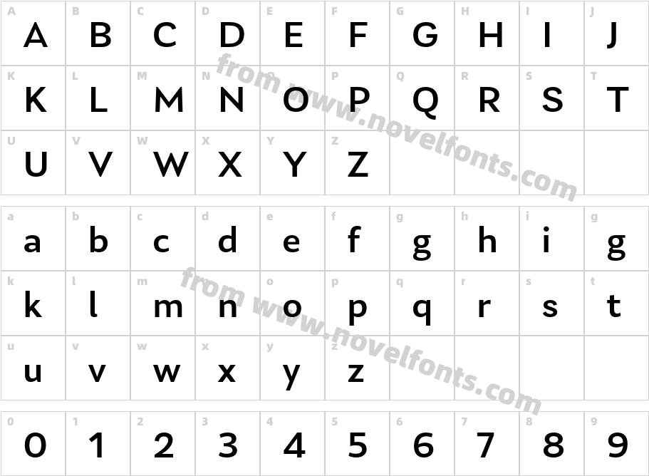 Laca Text MediumCharacter Map