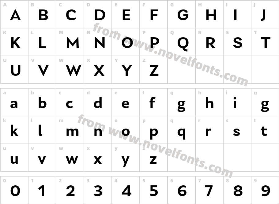 Laca Text SemiboldCharacter Map