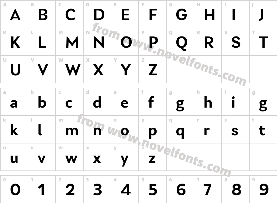 Laca Text SemiboldCharacter Map