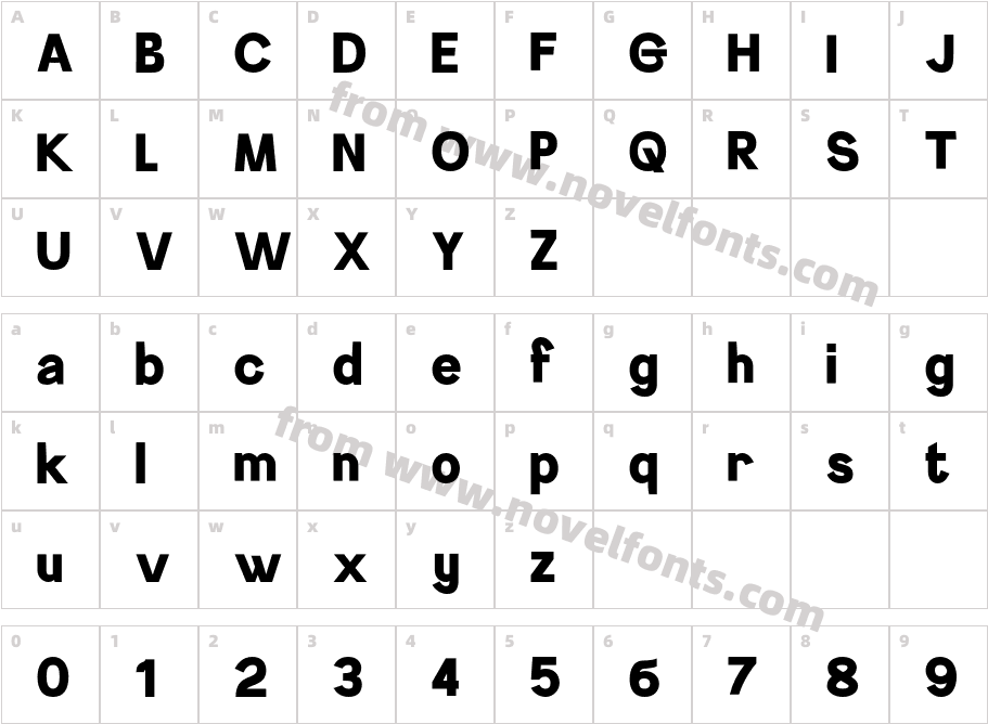Lagom Grotesk BlackCharacter Map