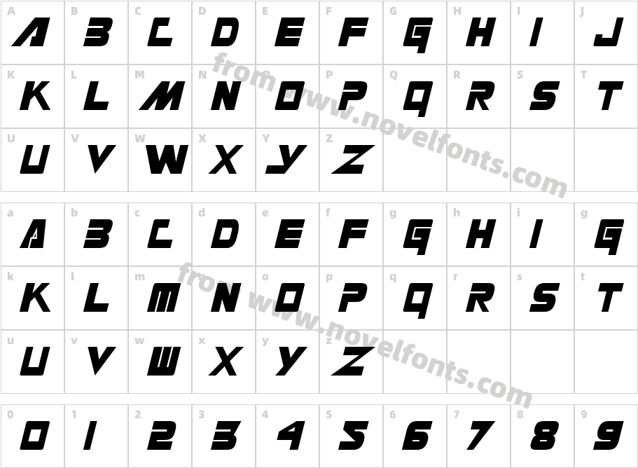 Masterforce SolidCharacter Map