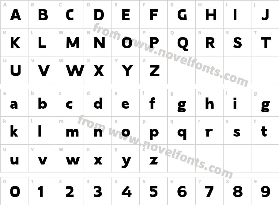 Laire Sans BlackCharacter Map