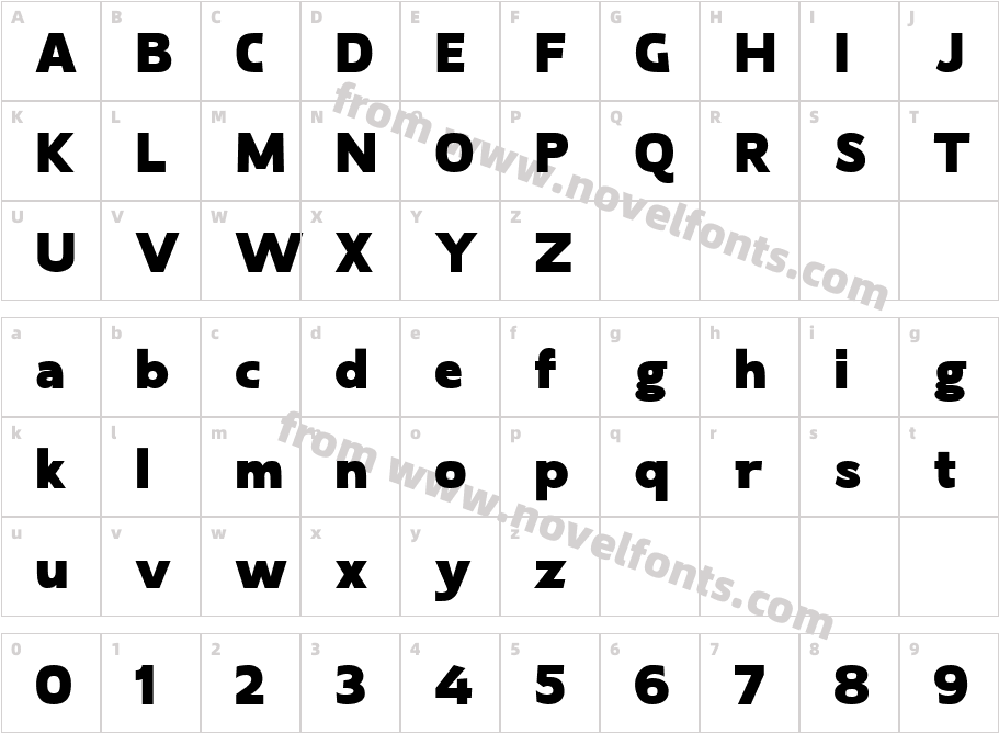 Laire Sans Extra BlackCharacter Map