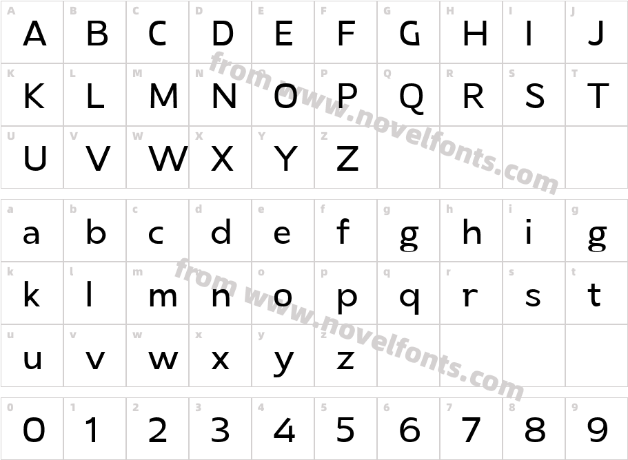 Laire Sans MediumCharacter Map