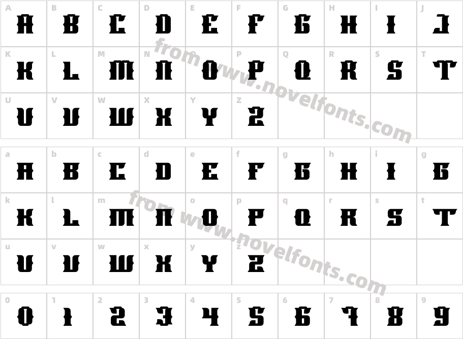Lameros Tubule RegularCharacter Map