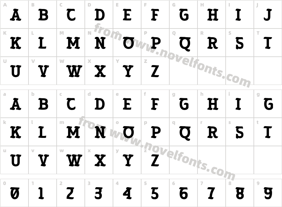 Landrose RegularCharacter Map
