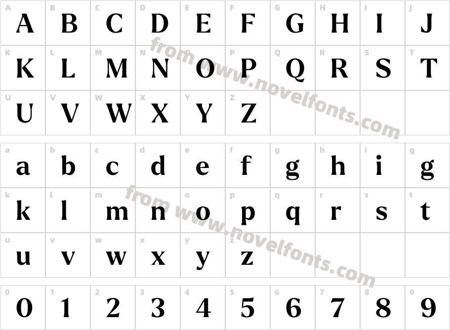 Larken BoldCharacter Map