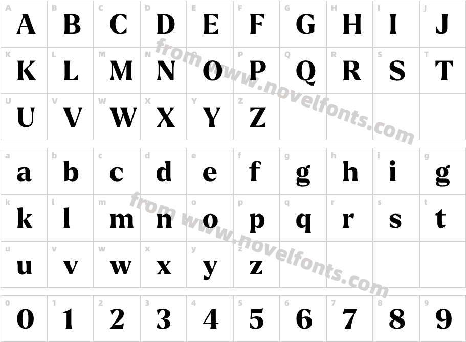 Larken Extra BoldCharacter Map