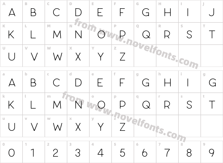 Larosa ThinCharacter Map