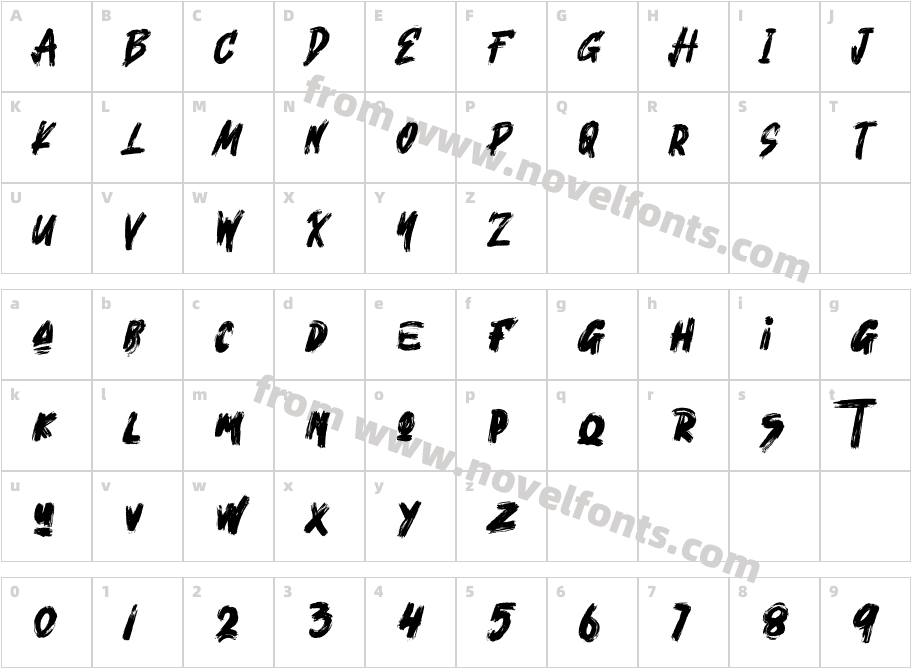 Larthez RegularCharacter Map