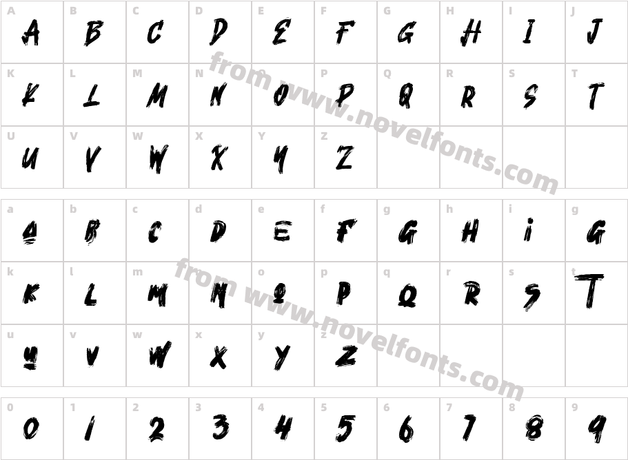 Larthez RegularCharacter Map