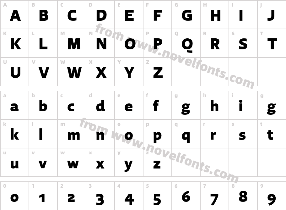 Laski Sans BlackCharacter Map