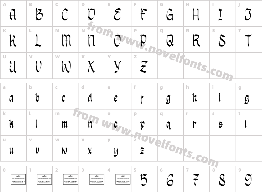 Last Chronicle Free RegularCharacter Map