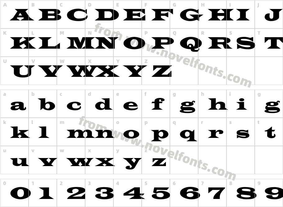 Latin CT WideCharacter Map