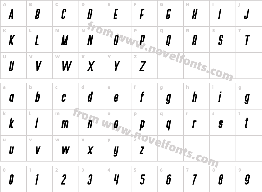Le Blanc Bold ItalicCharacter Map