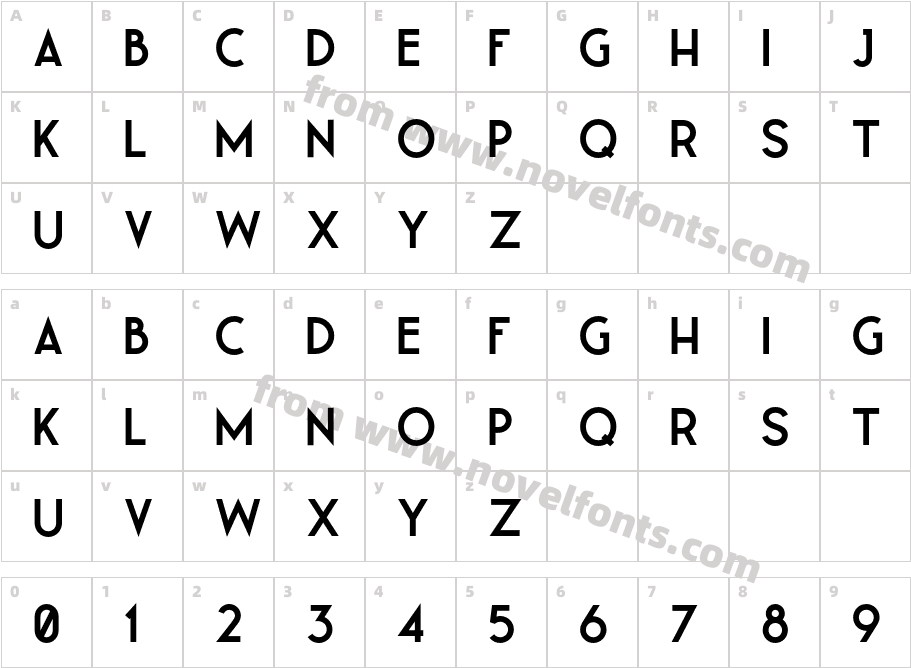Leaner BoldCharacter Map
