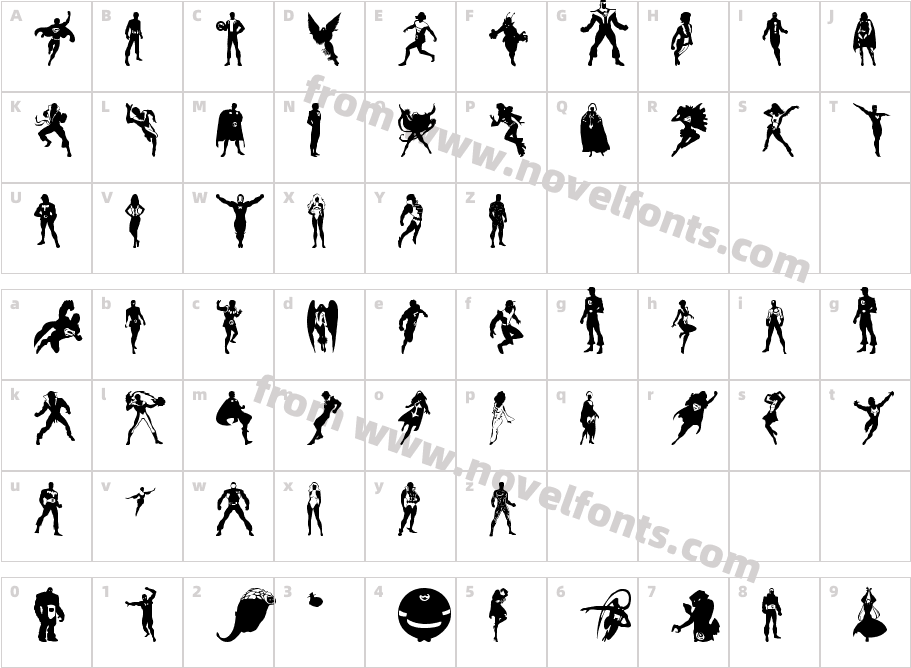 Legionnaires RegularCharacter Map