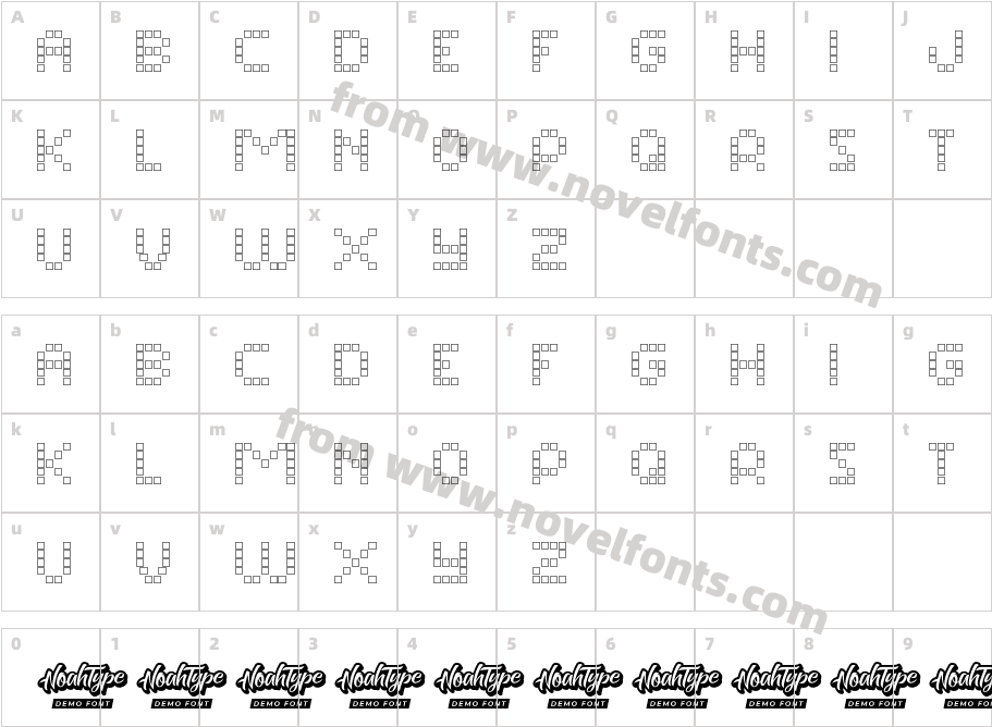 Matrix Dots Demo OutlineCharacter Map