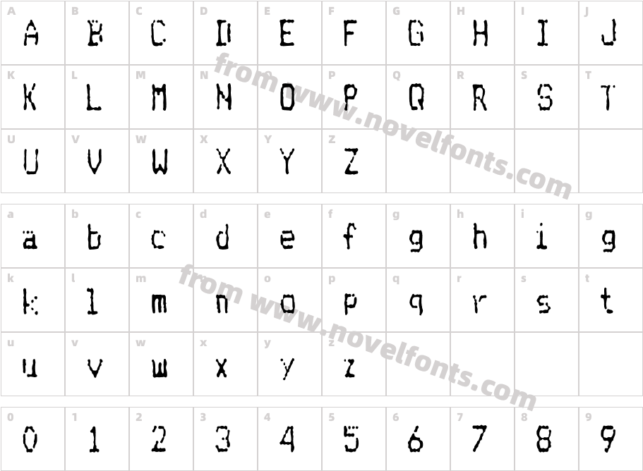 MatrixDot-CondensedCharacter Map