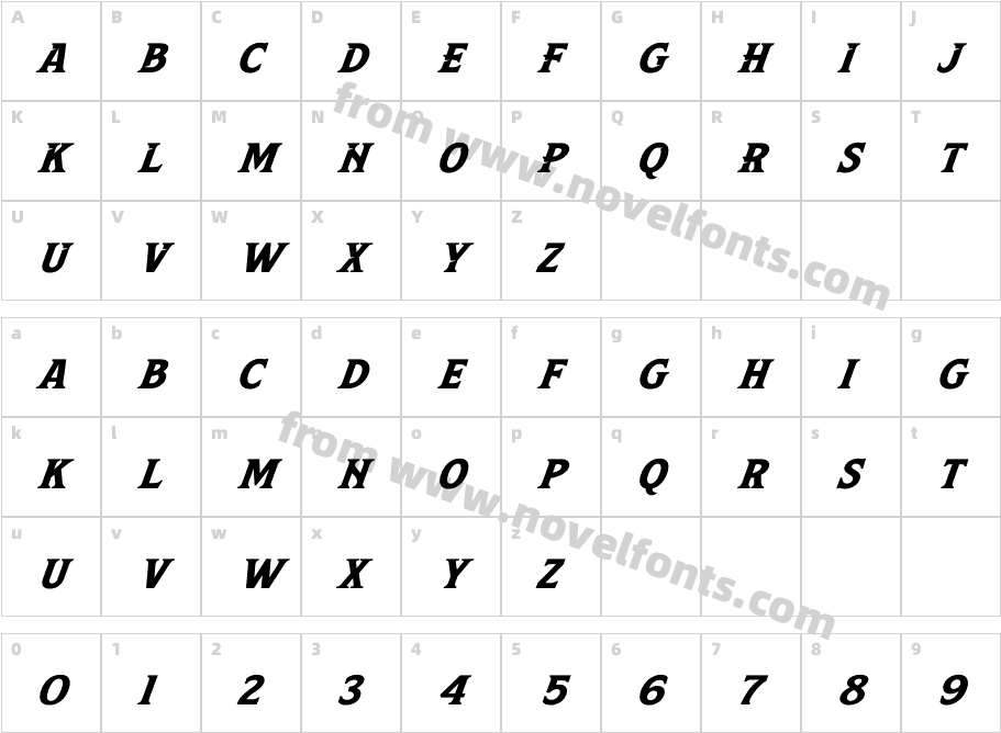 Leviathan ItalicCharacter Map