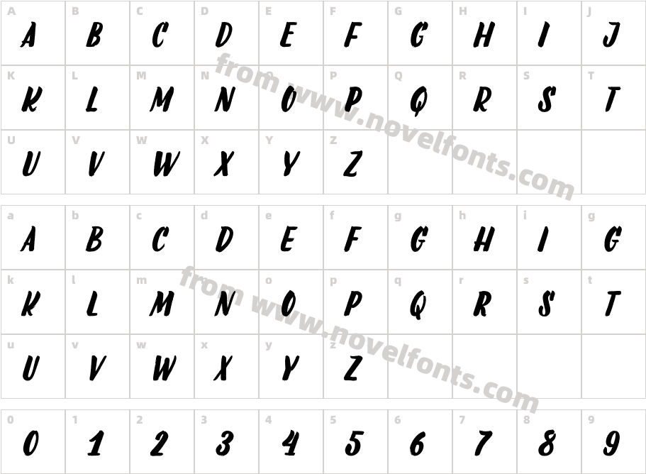 Liebe Doris Bold ItalicCharacter Map