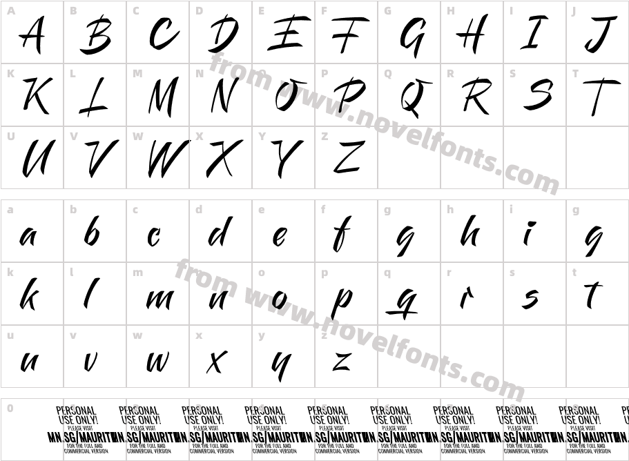 Mauritz Sans PERSONAL USE LightCharacter Map