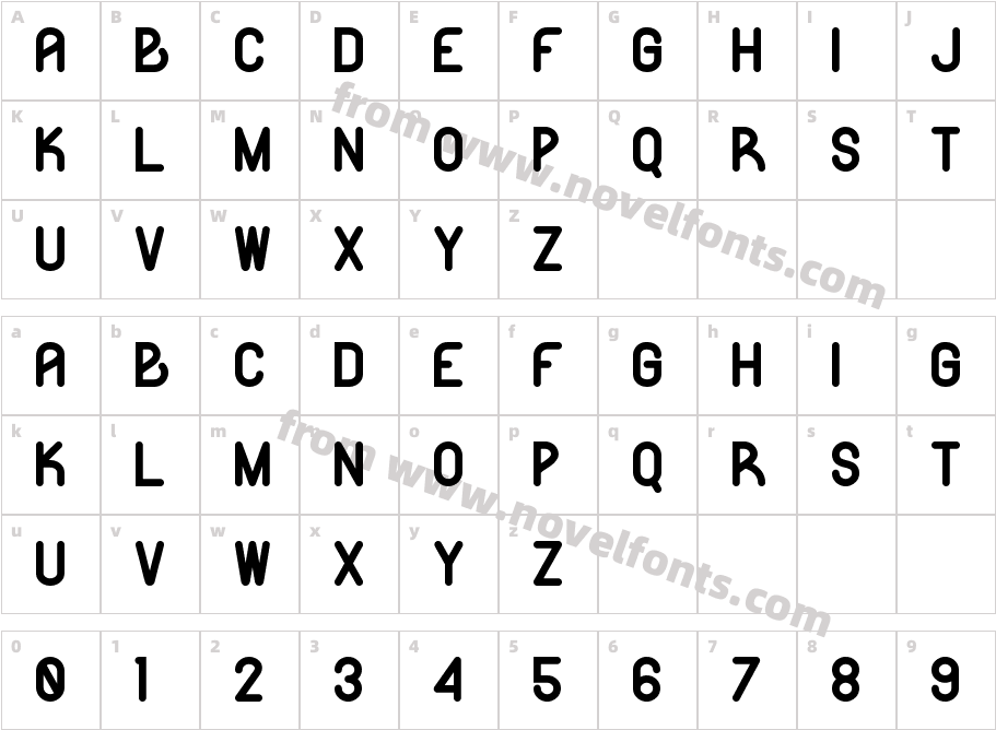 Likeguard BoldCharacter Map