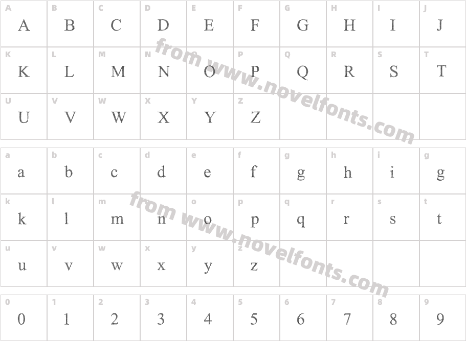 Limited Grids RegularCharacter Map