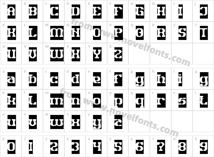 Lion Heart InverseCharacter Map