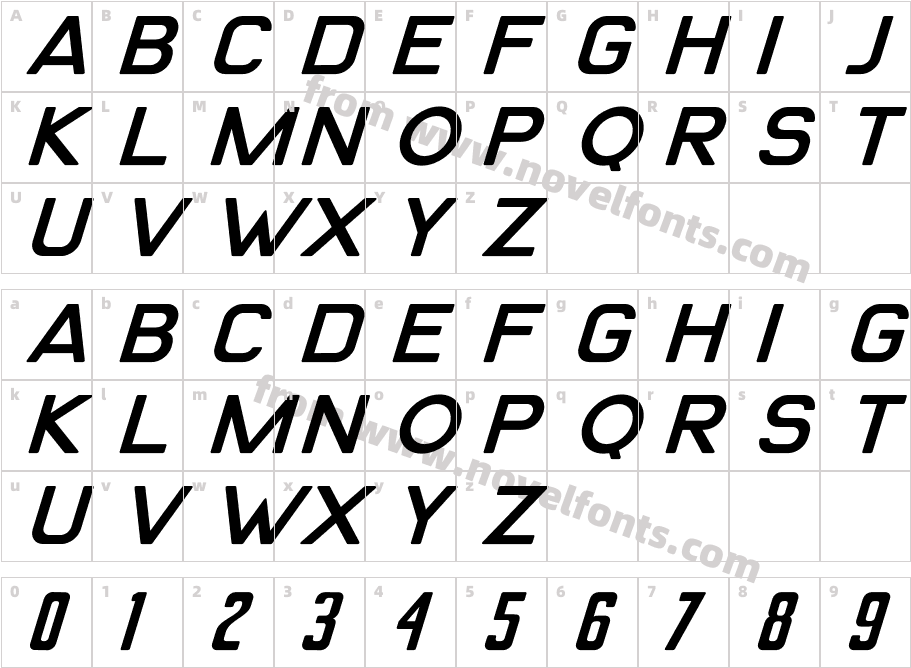 Lione Round ItalicCharacter Map