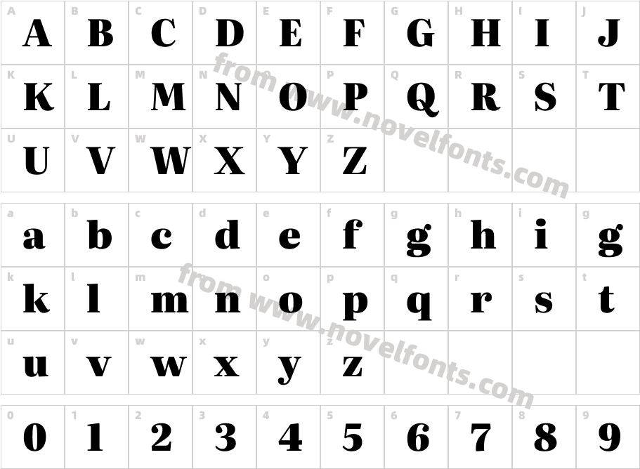 Literata 60pt BlackCharacter Map