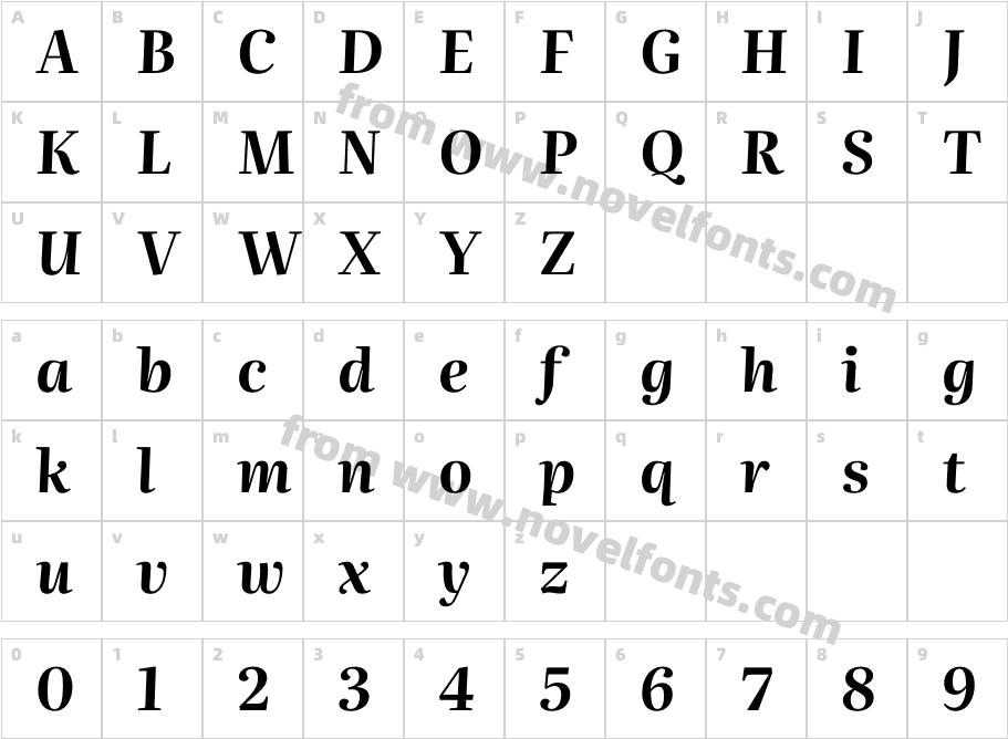 Literata 60pt Bold ItalicCharacter Map