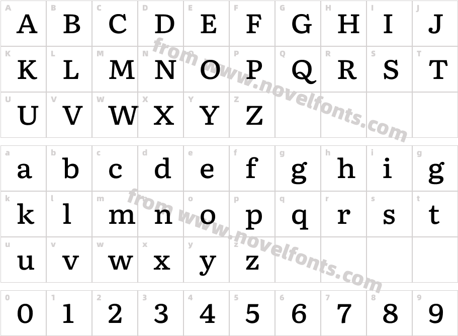 Literata 7pt MediumCharacter Map