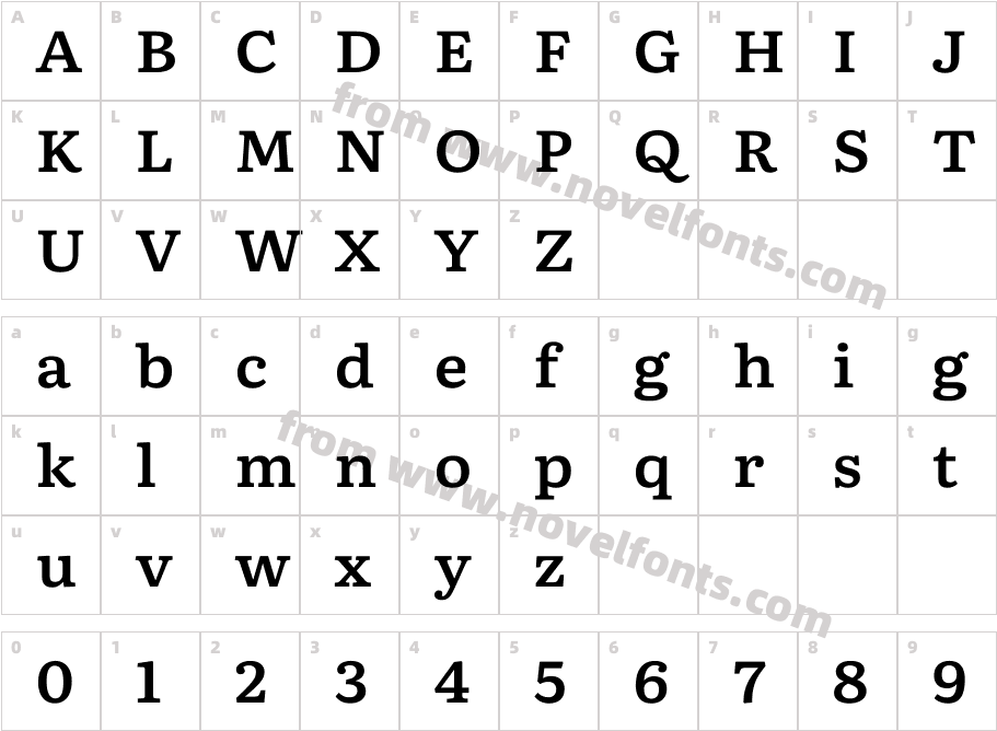 Literata 7pt SemiboldCharacter Map