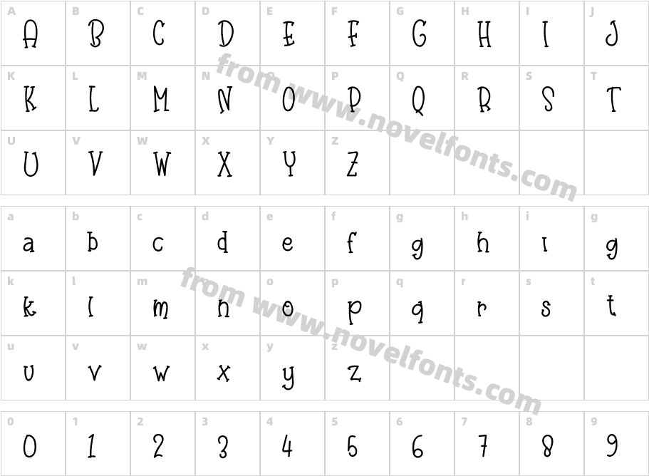Littel Linka RegularCharacter Map