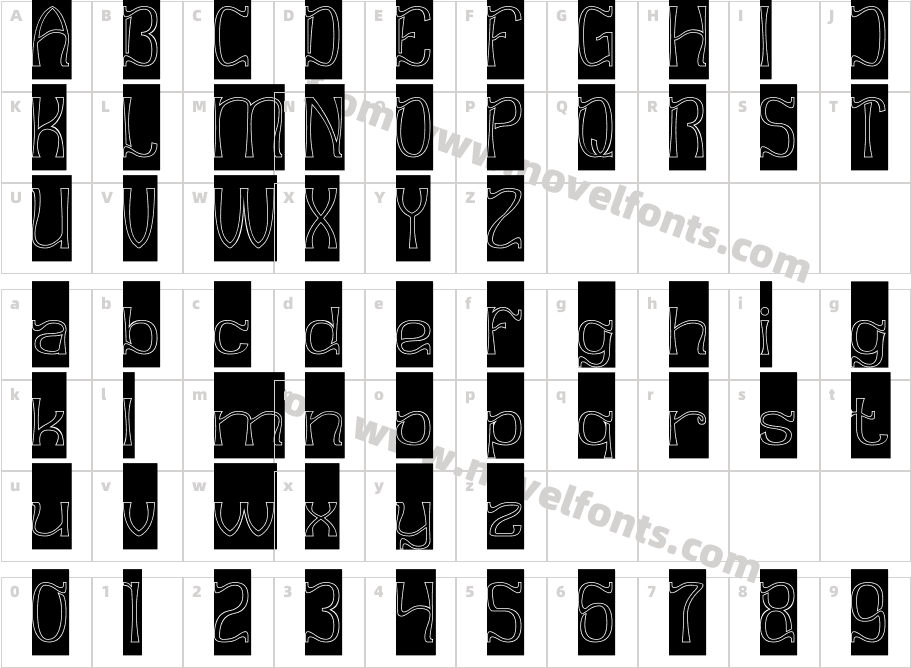 Little Piece Hollow InverseCharacter Map